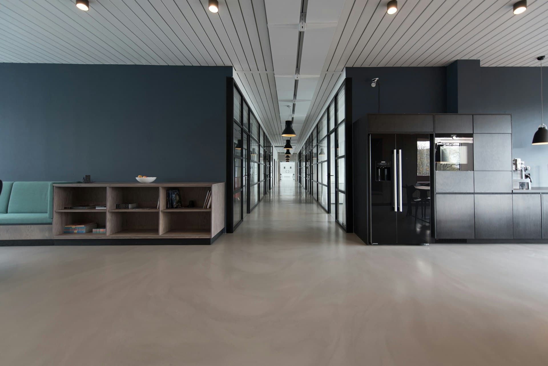 Modern office interior with clean architectural lines